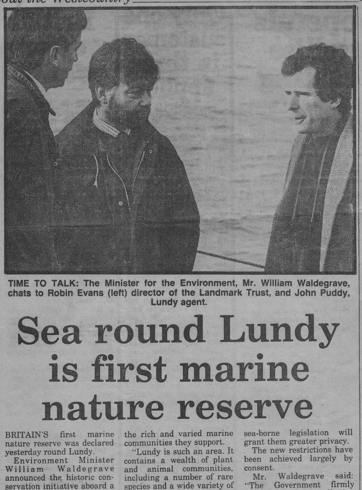 Cutting from the Western Morning News, 22 November 1986.