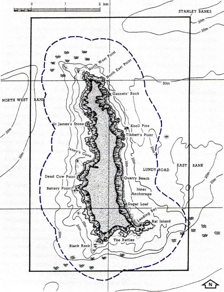 The rectangular shape to the statutory MNR was due to its boundaries following lines of longitude and latitude, thus being easier to 'see' on charts by fishing vessels.