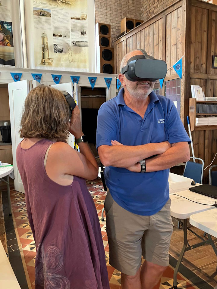 Experiencing the VR headsets proved very popular &copy; Issy Irving