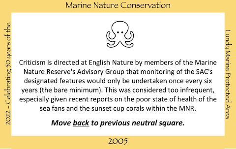 26 Marine Nature Conservation Concern over intervals between EN monitoring events 2005